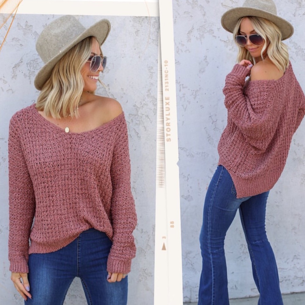 Vici Mauve Willow Sweater